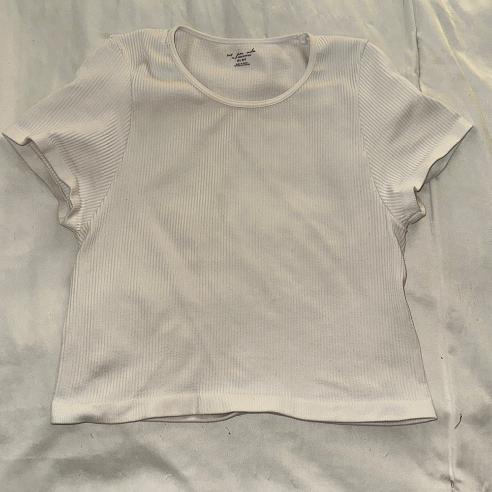 White ribbed crop top Urban Outfitters